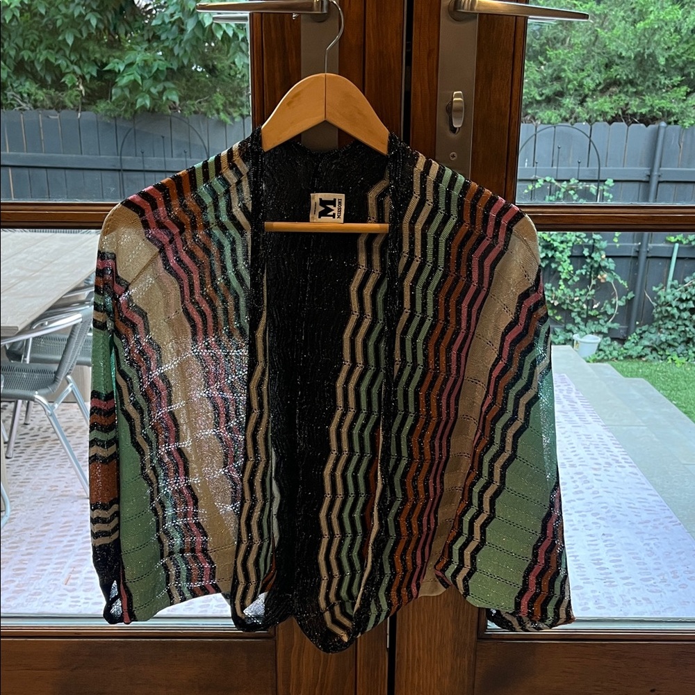 M by Missoni Multicolor Top Cape Jacket sz 40 or 4 US